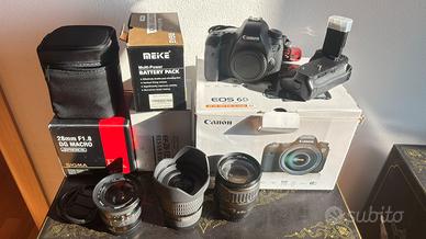 Canon EOS 6D + 3 obiettivi + Battery Grip
