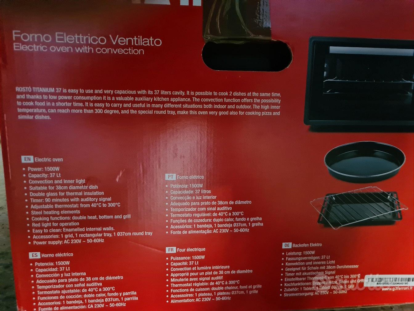 Forno Elettrico Ventilato 37LT Ferrari 