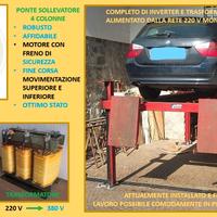PONTE SOLLEVATORE AUTO A 4 COLONNE 220 V e 380 V