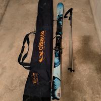 Sci Salomon 164 cm,  scarponi e racchette 120 cm.