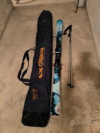 Sci Salomon 164 cm,  scarponi e racchette 120 cm.