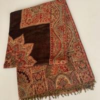 Lana e Seta-Stola Scialle con Motivo Paisley Nuovo