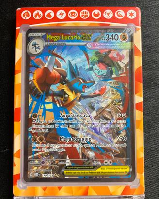 Carta Pokemon Mega Lucario Ex 179/132 Raw Mint