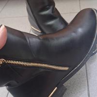 Stivaletti donna neri in pelle