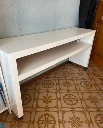 Mobile consolle IKEA bianco con ruote