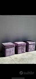 Pouf tavolini in velluto
