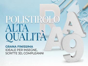 Lettere e numeri in polistirolo invarie altezze