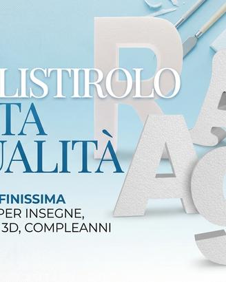 Lettere e numeri in polistirolo invarie altezze