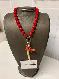 Collana perle di maiorca e corallo rosso