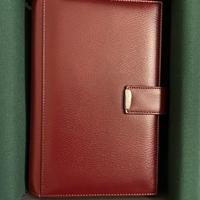 Grande agenda Pineider in pelle bordeaux nuova