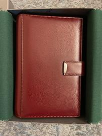 Grande agenda Pineider in pelle bordeaux nuova