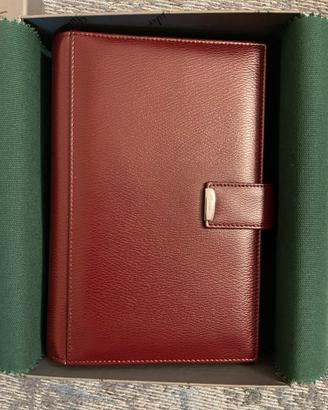 Grande agenda Pineider in pelle bordeaux nuova