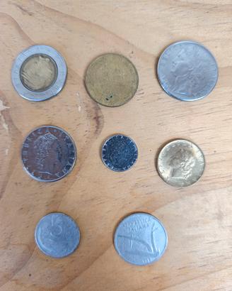 Lotto 8 monete rare Italiane Vintage 