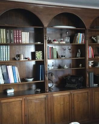 LIBRERIA ANTICA LEGNO NOCE