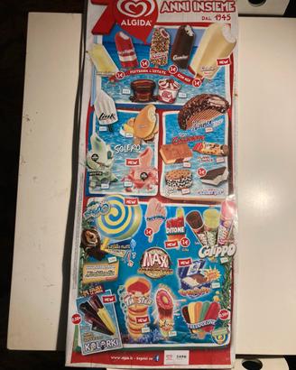 Algida gelati coppia tabelle pubblicitarie vintage