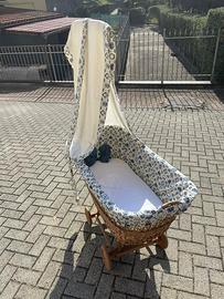 Culla neonato in vimini