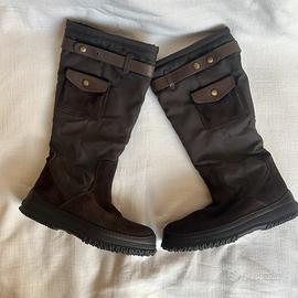 Stivali alti Hogan donna – nylon e camoscio - 35