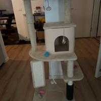 PawHut Albero Tiragraffi Multilivello Alto 132 cm