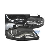 FARI AUDI A4 B8 07-11 LUCE DIURNA DRL SFONDO NERO