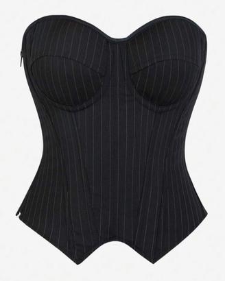 🖤 Corsetto nero gessato con coppe strutturate 🖤