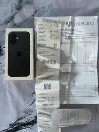 Apple IPHONE 16 128 Nero - scontrino e scatola