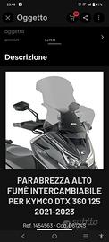Parabrezza alto Fumè Kymco DTX 360