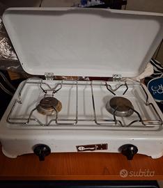 Fornello due fuochi portatile 