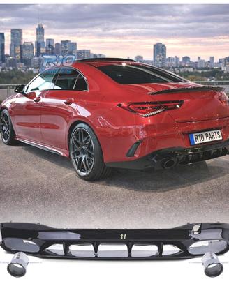 DIFFUSORE MERCEDES CLA C118 19- AMG NERO LUCIDO + 