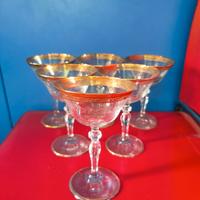 Bicchieri da Champagne con Decorazioni in Oro 