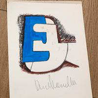Litografia Cascella Lettera E - Bolaffi Arte