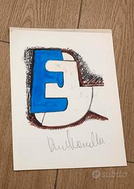 Litografia Cascella Lettera E - Bolaffi Arte