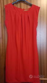 Vestito rosso, smanicato, brand Conbipel