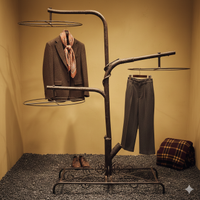 Raro Espositore Cinetico Vetrina Ferro Battuto