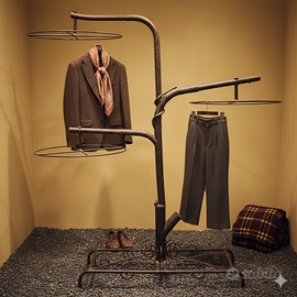 Raro Espositore Cinetico Vetrina Ferro Battuto