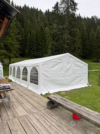 Gazebo Tensostruttura 10x5 bianca pari al nuovo