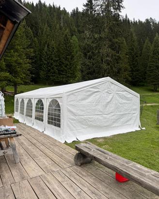 Gazebo Tensostruttura 10x5 bianca pari al nuovo
