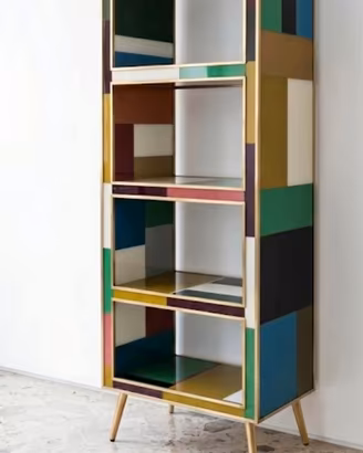 Libreria in vetro sole Mondrian