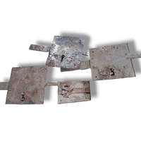 4 serrature antiche in ferro, senza chiave