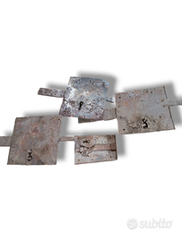 4 serrature antiche in ferro, senza chiave