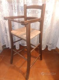 seggiolone per bambini in legno massello