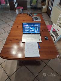Tavolo il legno massicio telescopico allungabile