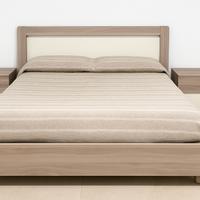 Letto matrimoniale + rete, materasso e 2 comodini