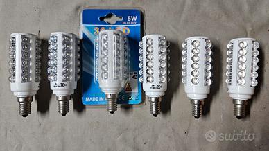 Lotto 6 Lampadine LED E14 5W Trasparente