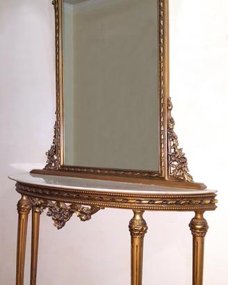 CONSOLLE con SPECCHIERA in stile 700 francese