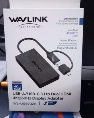 Display Link Dual HDMI 4K Wavlink WL-UG6902H