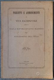 Precetti e Ammonimenti Vita Sacerdotale Sarda 1918