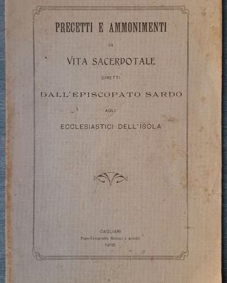 Precetti e Ammonimenti Vita Sacerdotale Sarda 1918