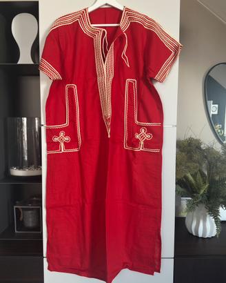 Vestito carnevale egiziano rosso - costume unisex