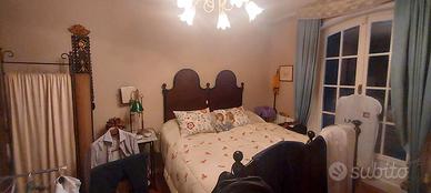 Letto ferro e madreperla anni primi 900 intagliato