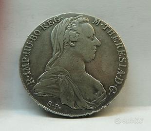 TALLERO MARIA TERESA AUSTRIA 1780 ZECCA DI ROMA Ag